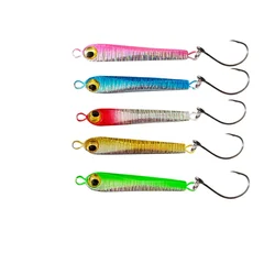 5Pcs Mini Metal Jig Fishing Lure 3g/5g Isca Artificial Bait With Single Hook Small Fish Fishing Accessories Fishing Tackles