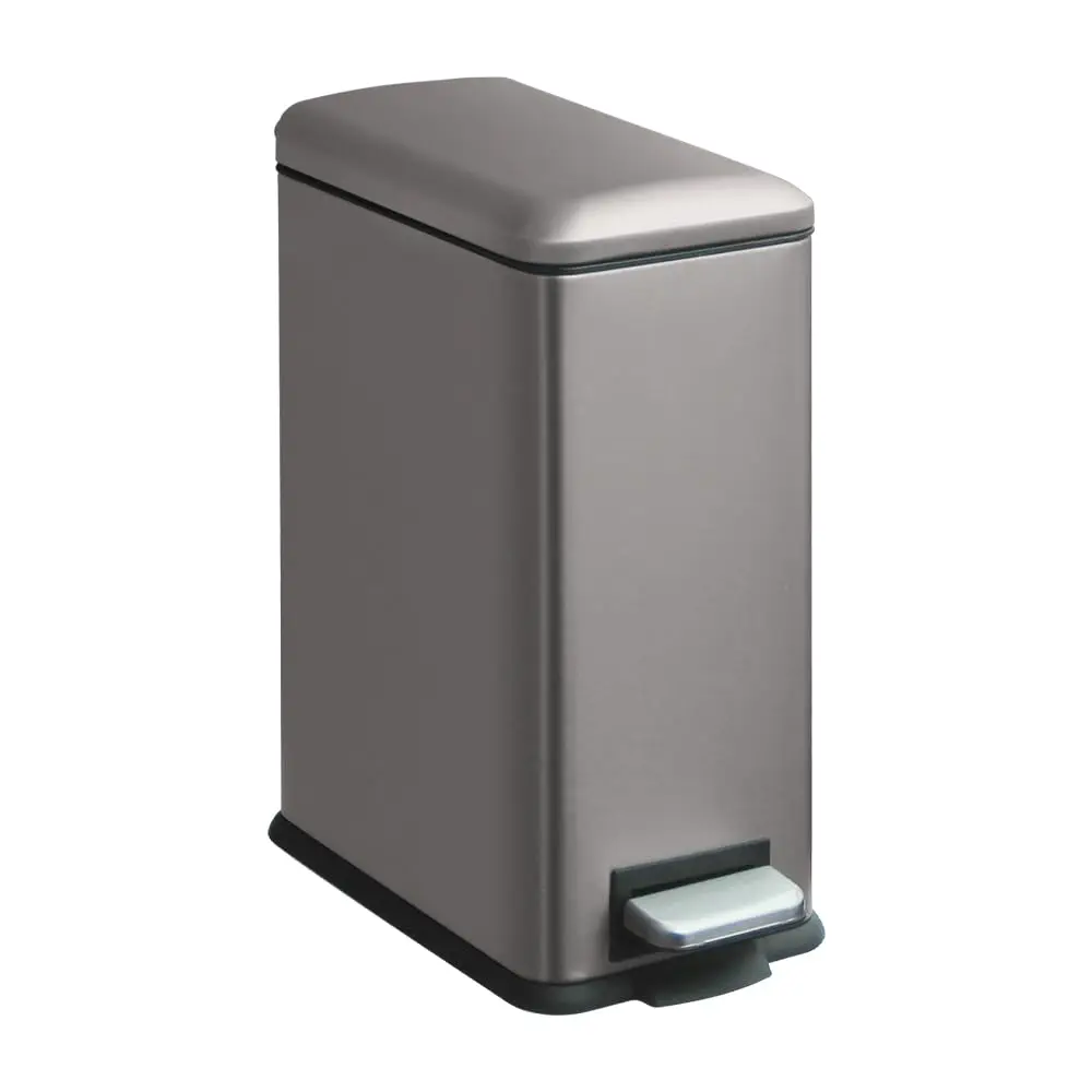 

Bathroom Trash Can, 10 Liter / 2.6 Gallon Trash Can with Lid, Stainless Steel Garbage Can with