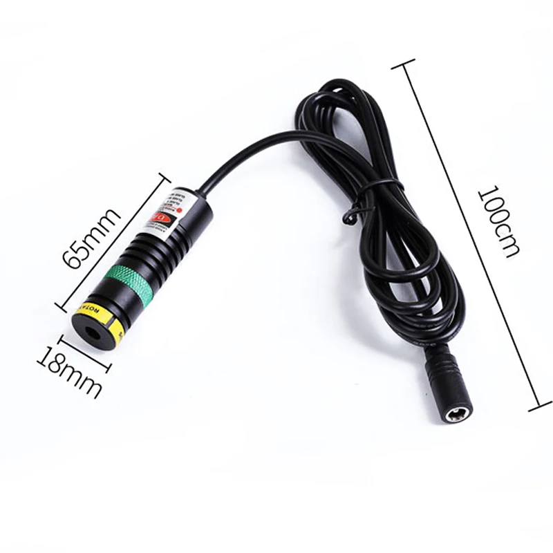 Focusable Cross Line D18x65mm 520nm Green 10mw 20mw 30mw 50mw 80mw 135mw Module Laser for Wood Cutting (FREE with EU Adapter )