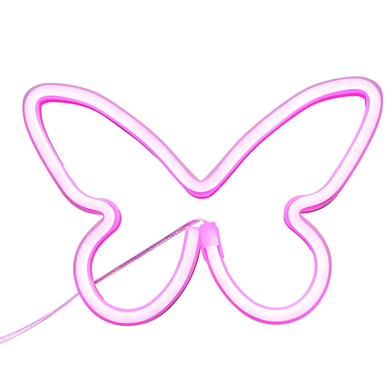 1Pcs Butterfly Neon Light Stylish LED Lamp USB Dual Power Decorative Night Lamp Small Luminous Home Garden Decor
