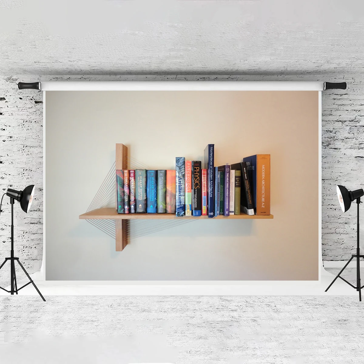 White Bookshelf Backdrop Bookcase Photography Office Background Video Conference Zoom Banner School Wall Room Decorations