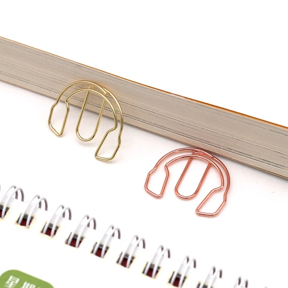 10pcs Metal Memo Music Note Paper Clips Clip-on Music Note Metal Paper Clips Guitar Creative Creative Bookmark Clip School