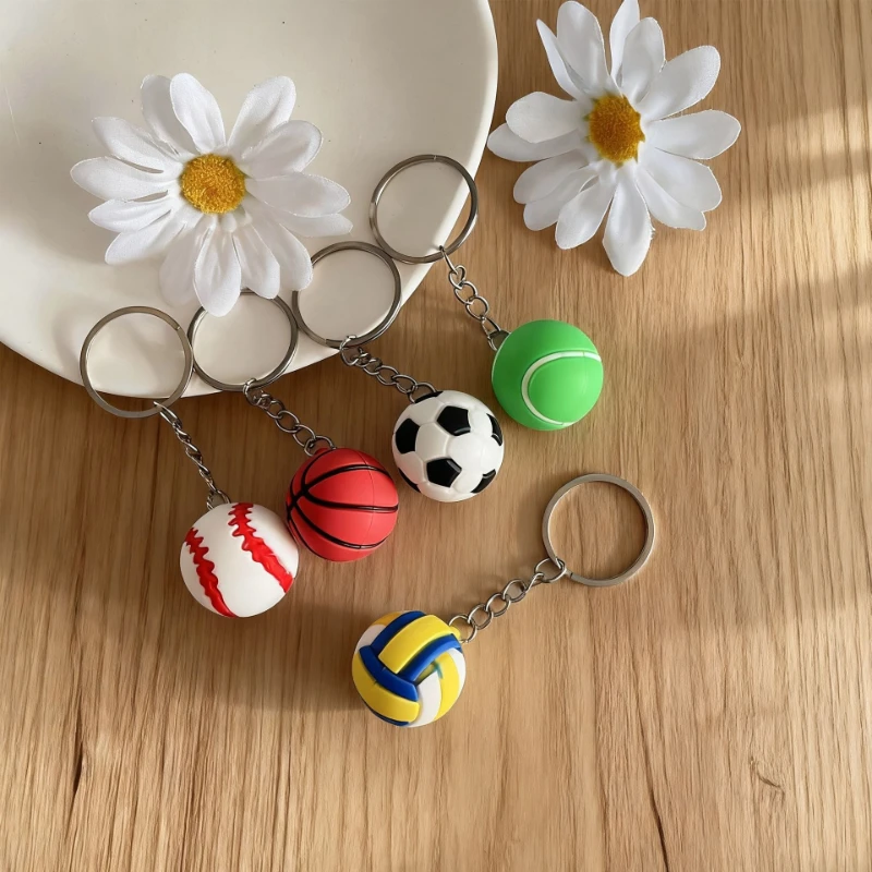 Bag Accessories Bag Chain Purses Accessories Football Basketball Keychain Key Chain Ball Shape Bags Pendant Best Gift for Men