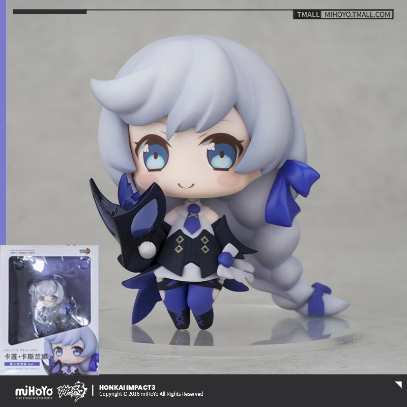 

In Stock Honkai Impact 3 Original miHoYo Kallen Anime Figure Kaslana Dolls Q Version 7.8Cm Pvc Figurine Model Toys for Boys Gift