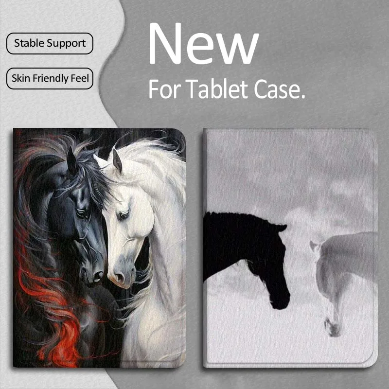 

Creative Horse Art Popular Gift For Apple iPad Pro Air 13 2 7th 6th 2025 M2 M3 M4 M512.9 13 inch Foldable Tablet Case