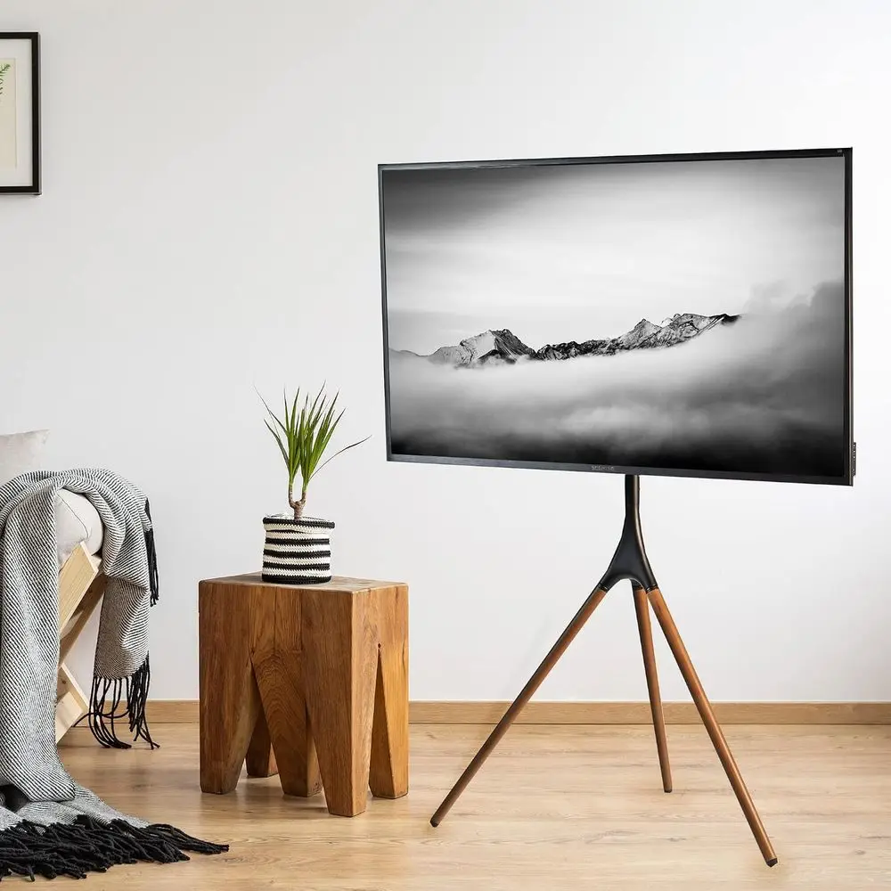 Artistic Easel 45 to 65 inch LED LCD Sn, Studio TV Display Stand, Adjustable TV Mount with Swivel and Tripod Base, Black Bracket - view 2