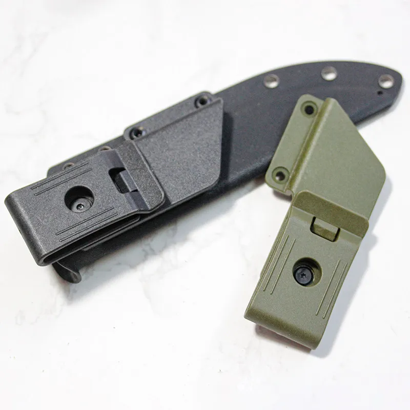 K-sheath Clip, 360° Rotating Outdoor Tactical Knife Sheath Accessory, Waist Belt Back Clip, Nylon Plastic Side Fixation