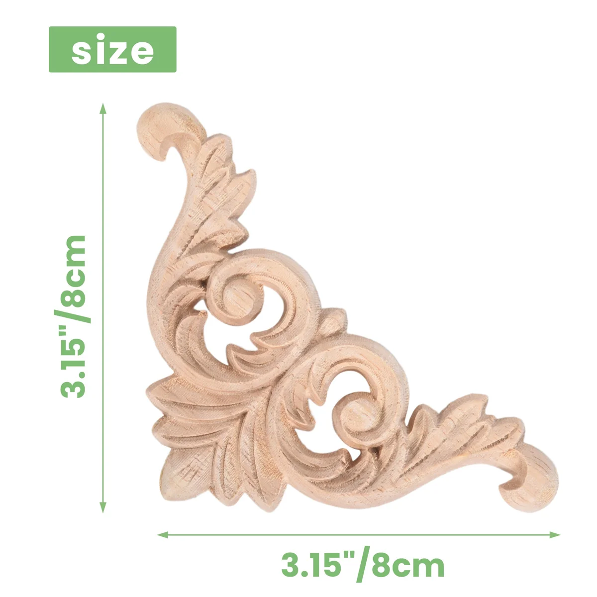 ABNP 10 Pcs Wood Carving Decal Wood Carved Mouldings Corner Applique Home Door Decor Wood Carving for Door Cabinet