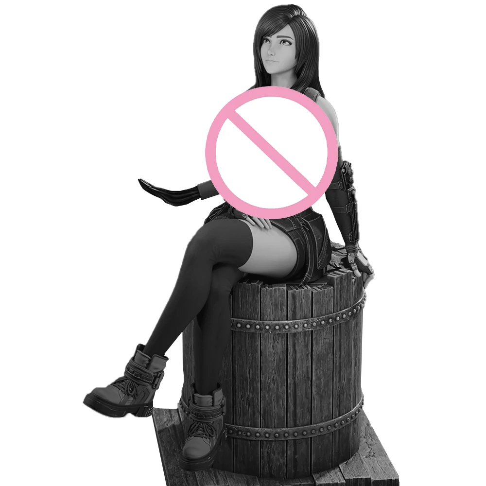 1:18 Scale High-Detail Valiant Female =Anime Figure Tifa- 3D Resin Miniatures | Unpainted Model Kit (A1019)