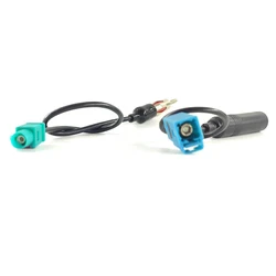 2pcs Car Fakra Radio Female/Male Port ISO DIN Antenna Adapter Cable for VW Audi Citroen Ford