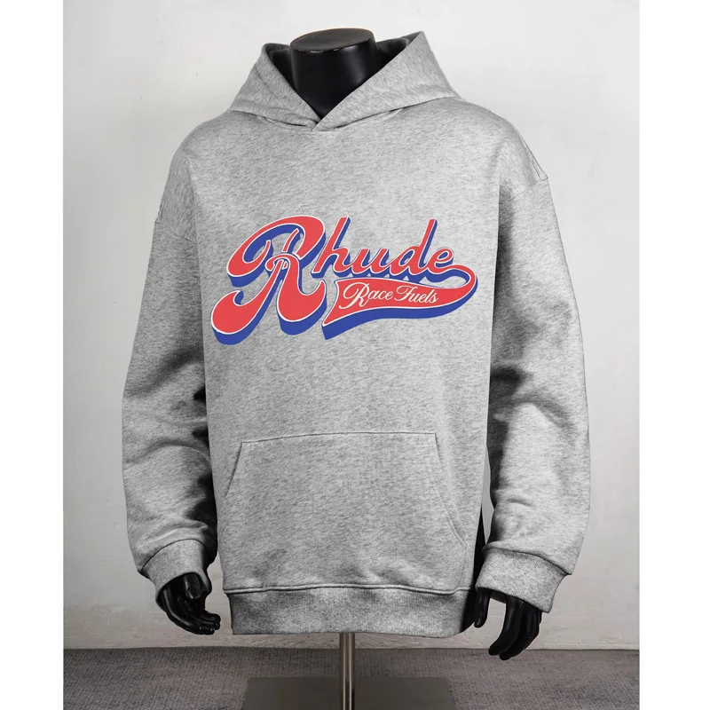 Real Picture New Trend Early Autumn Rhude Hoodie for Men Women Commuting Hooded Hoodie