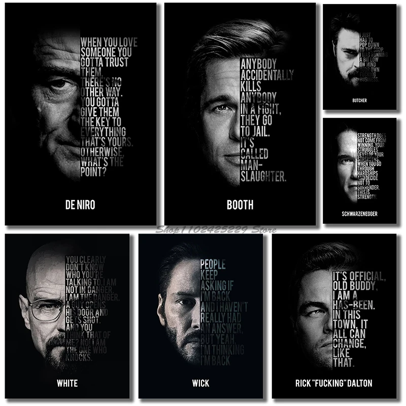 Breaking Bad John Wick Inspirational Quotes Poster Canvas Print Picture Office Living Room Home Decoration Painting