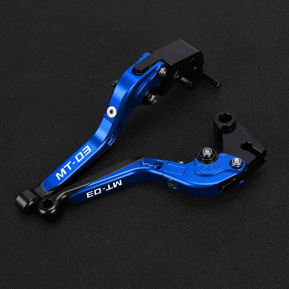 Motorcycle MT 03 Aluminum Adjustable Foldable Brake Clutch Lever Handlebar Hand Grips Ends For YAMAHA MT03 MT-03 2005 2006 Parts