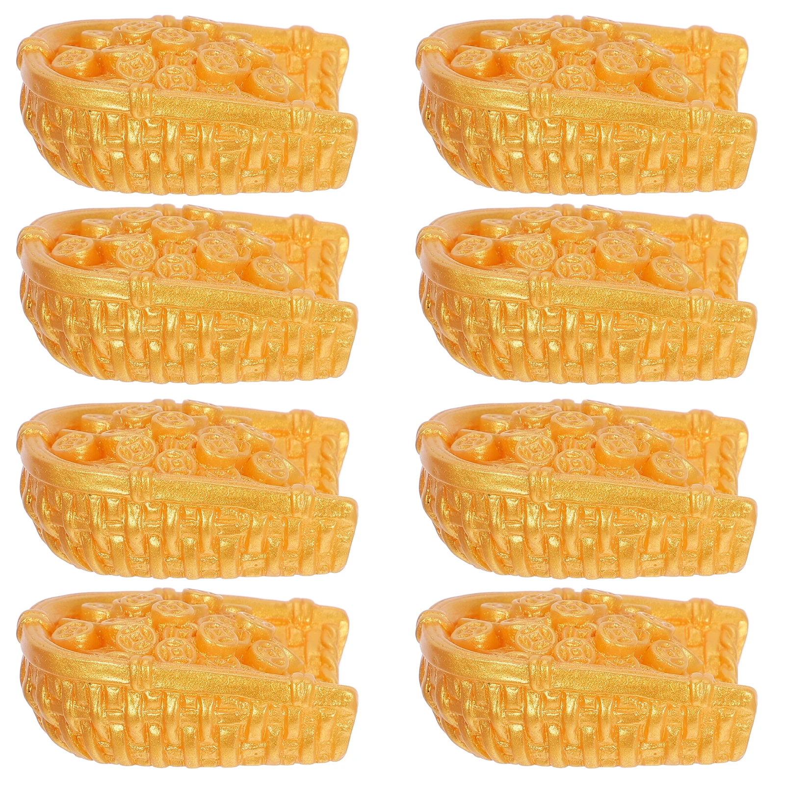

10pcs Diy Micro Landscape Garden Decor Resin Ingot Portable Mini House Crafts Spring Festival Miniature Desktop Wealth Ornaments