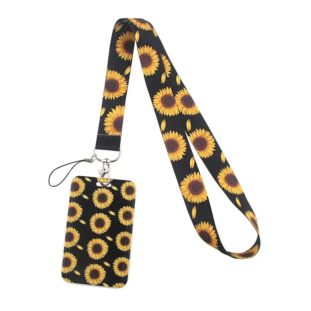 

new Daisy Sunflower Lanyard Colorful Plastic/Polyester Key Chain Key Rings ID Card