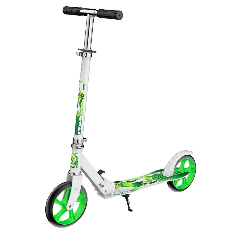 Campus City Children and Adults Two-wheeled Scooter 8 Inch Folding Pedal Scooter with Handbrake High-speed Bearing Power Scooter