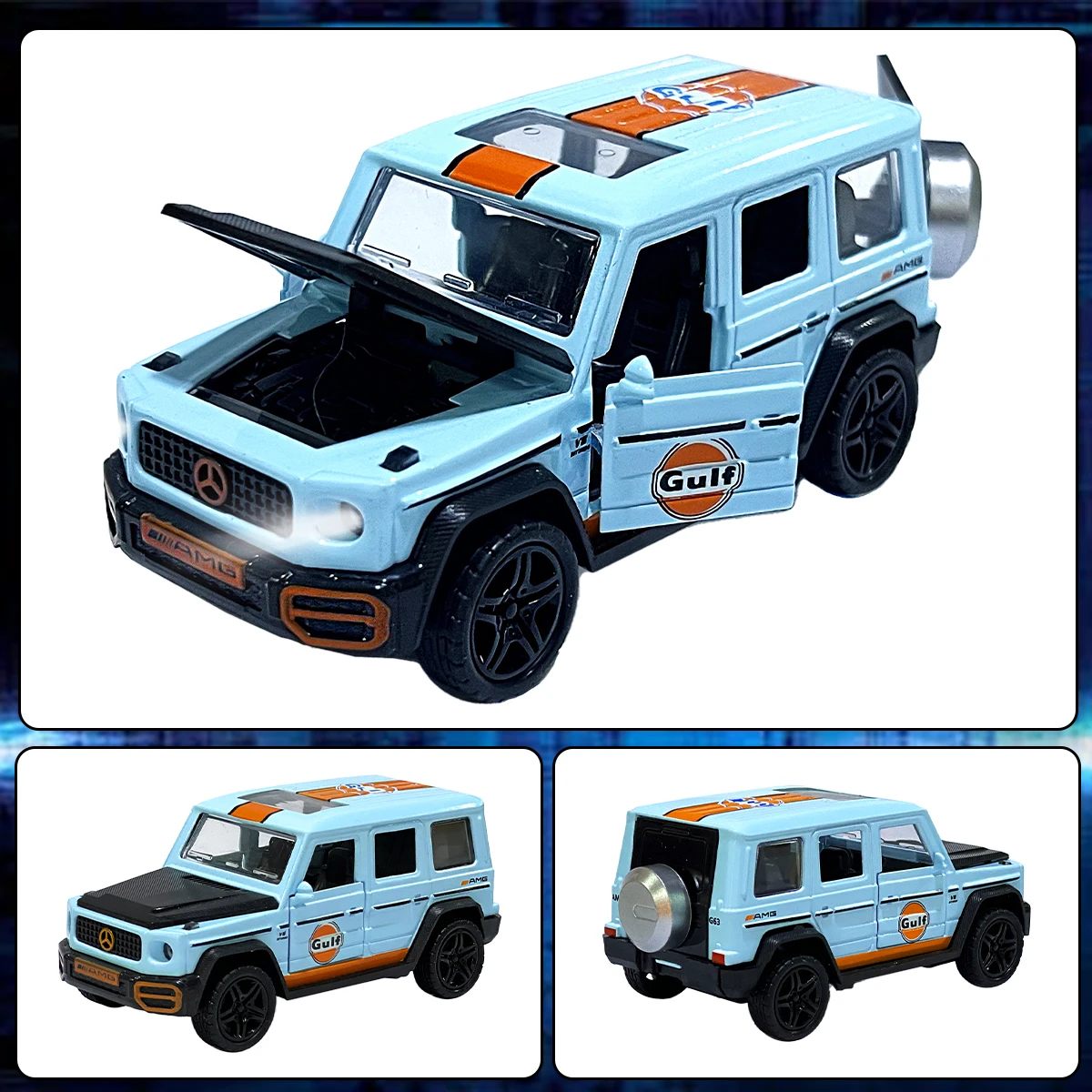 

1:36 Off Road Car Model Casting Metal Toys Vehicles Sound and Light Children Boys Gift Collective Voiture Miniature for Mercedes