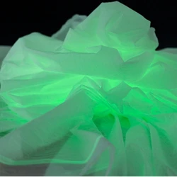 50cm/100cm*145cm White Color Glow in The Dark Fabric Luminous Satin Fabrics Illuminant Designer Cloth for DIY Sewing Clothing