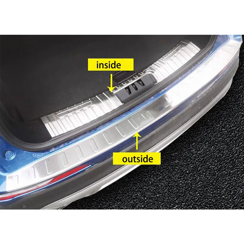 FIT FOR Lincoln Aviator 2020-2025 Stainless steel black chrome Trunk outside inside Bumper Protector cover sill guard Trim