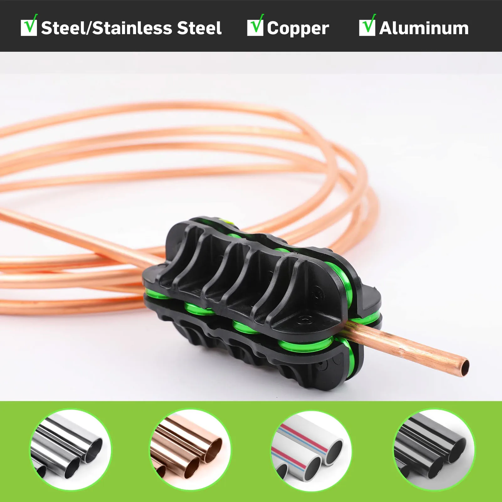 1/2インチ ハンドヘルドチューブ矯正機 - 薄肉銅/アルミパイプ専用、精密矯正