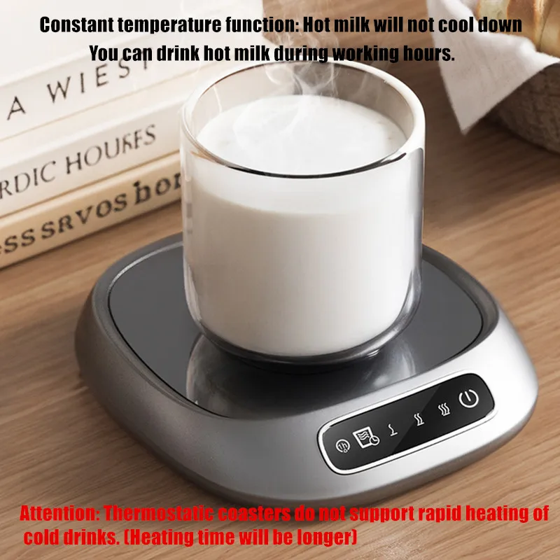 2024 Thermostatic Heating Coaster USB Home Heating Coaster 3-speed Adjustment Heating 55 Degrees Constant Temperature