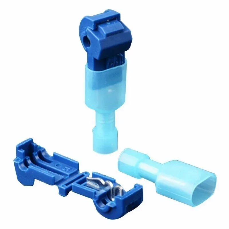 Wire Connectors Tool Electrical Electricity Plastic Quick Disconnect 40Pcs Attachment Blue Cable Convenient Useful