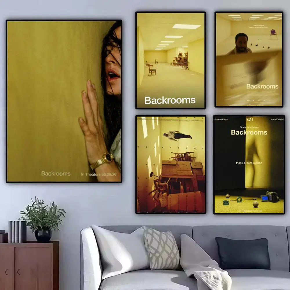 Classic movies B-Backrooms Poster Modern Minimalist Wall Art Prints for Home Decor Interior Bedroom Living Room