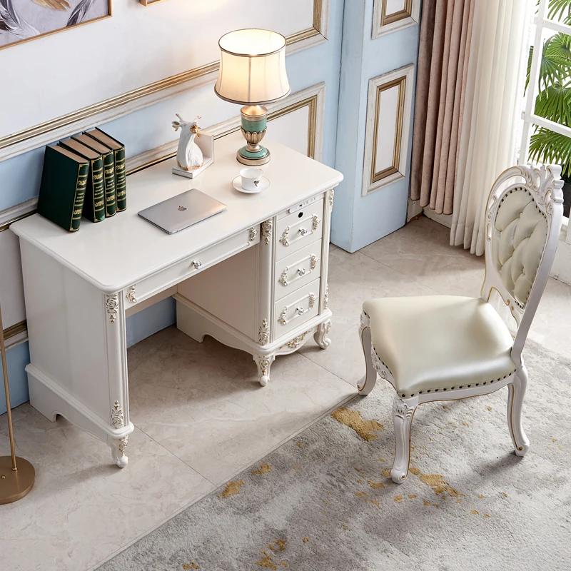 

Computer desk Solid wood desk White writing desk