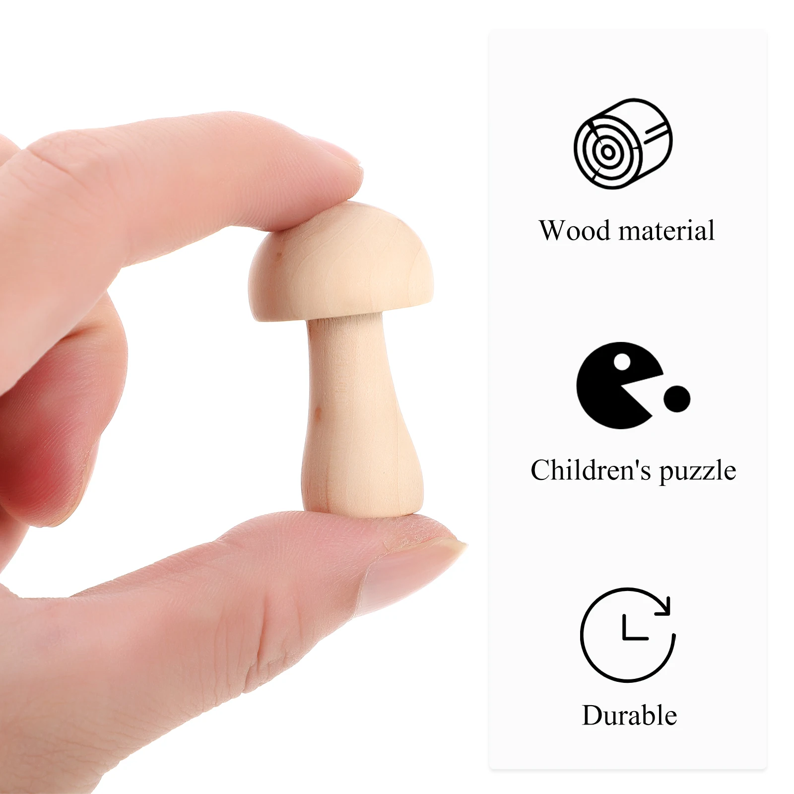 

10 Pcs Wooden Mushroom nament Unfinished DIY Graffiti Crafts Mini Adornments Kids Toys Blank Models Table Decor