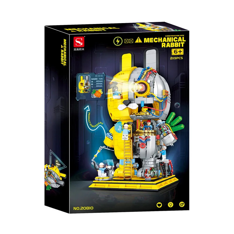 

IN STOCK 20810 MOC Technical Semi-mechanical Rabbit Building Blocks Creative Bricks Assembling Model Children's Toys Gift Set
