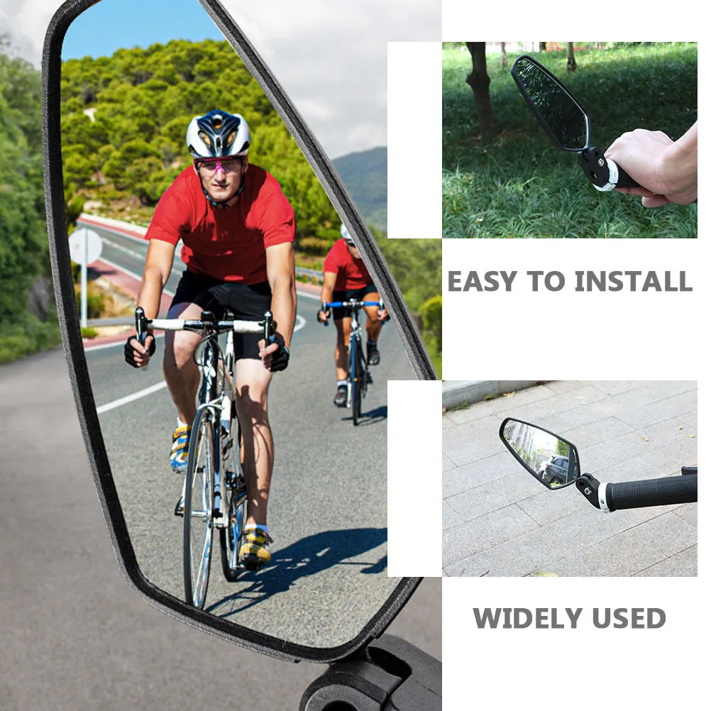

2pcs Universal Bike Mirror High-Brightness Rearview Cycling Safety Handlebar Mount For Mountain Road Folding Bikes Cycling
