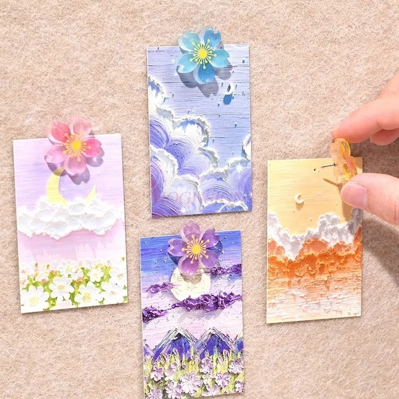 Colorful Cherry Blossoms, I-shaped Nails, Soft Wooden Board, Photo of Nailing, Wall Felt Board, Handmade Push Pin