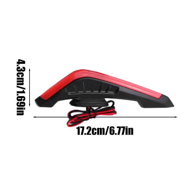 1 par aerodinâmico spoiler asa 12v luz fria led motocicleta lateral winglet asa dinâmica adesivo para modificação da motocicleta