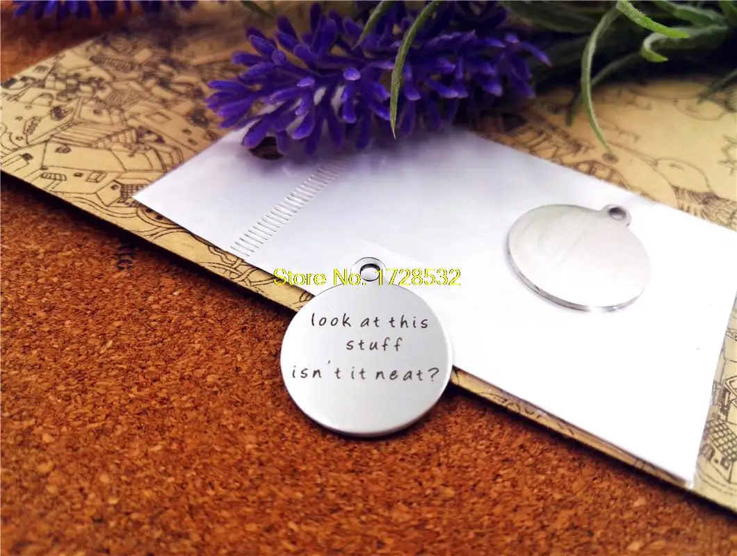 20pcs/lot--20mm  stainless steel circle round 