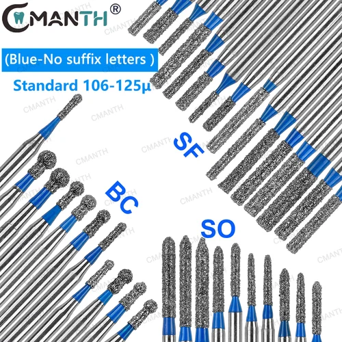 Imagen 1 del producto 10 Uds FG fresas de diamante Dental fresa de fresas grano estándar para pieza de mano de alta velocidad herramientas de pulido de blanqueamiento Dental SF SO BC