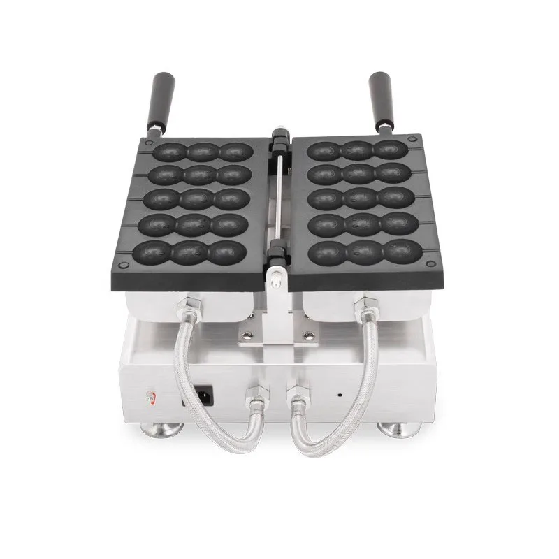 

Electric 110V/220V Waffle Making Equipment Non-Stick Smile & Skewers Waffle Machine