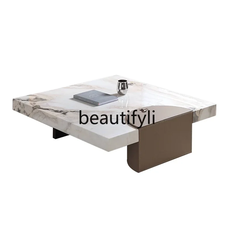 

Marble coffee small table square creative modern simple light luxury tea table tea table