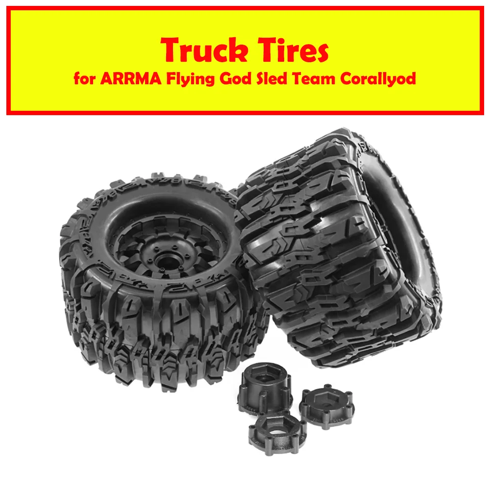

Truck Tires for 1/8 ARRMA Flying God Sled Team Corally Universal W227 Accessories