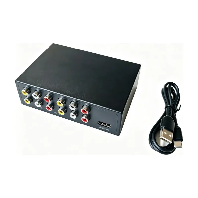 B50B-Retro Game Console AV To -Compatible Converter For N64/PS2 To HD Display Multi-Device Converter