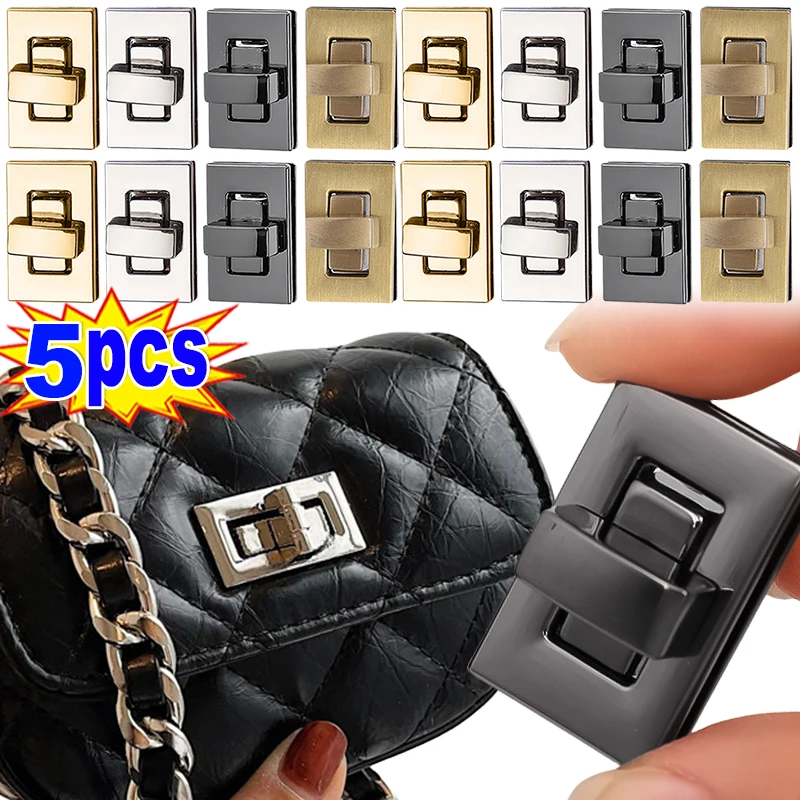 

5pcs Metal Locks Bag Clasp Catch Buckles for Handbags Shoulder Bags Purse Totes Closures Snap Clasps DIY Craft Bag Accessories