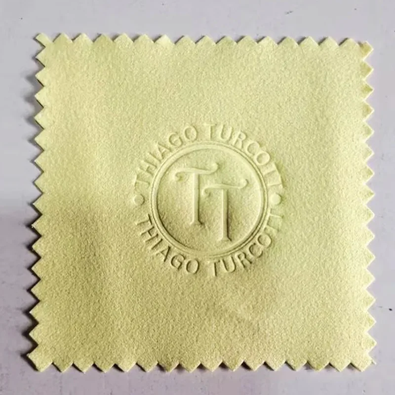 

300-1000pcs custom logo 10x10cm Gravure print Jewelry Cleaning Polishing Cloth Brass Polisher for Platinum Silver Gold Cleaner