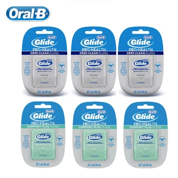 Oral B GLIDE Pro-Health Mint Deep Clean Floss Comfort Plus ไหมขัดฟัน Silky Smooth ลบคราบ 40 เมตร/แพ็ค