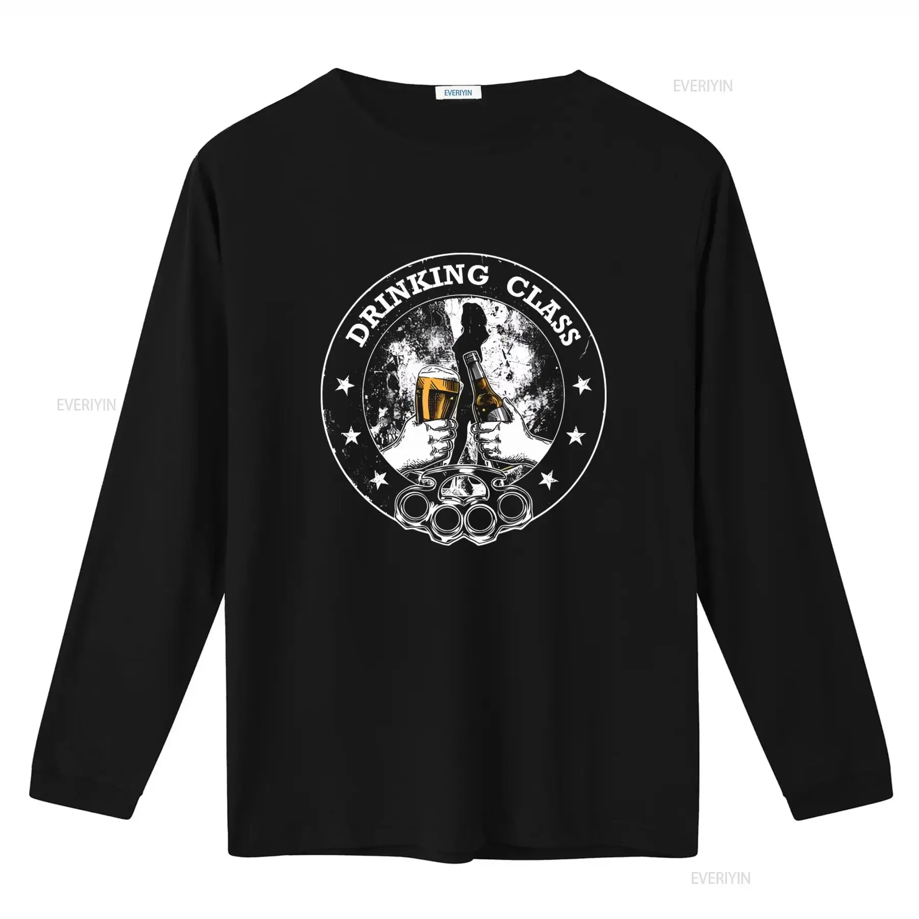 DRINKING CLASS T Shirt New S 3XL Punk Skinhead Oi Working Streetwear Beer Toast Design vintage Washed fashion Stretched