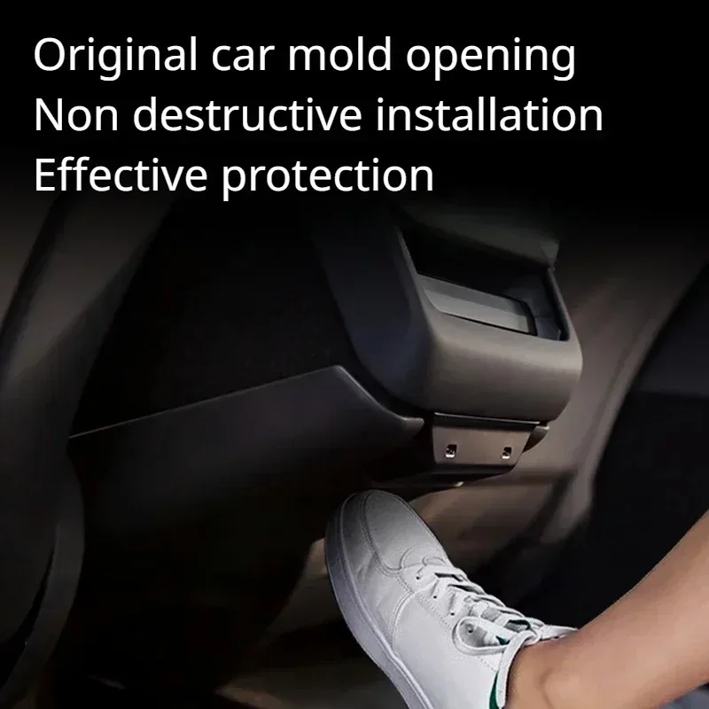 Boîte d'accoudoir Central pour siège arrière, coussinets Anti-coup de pied pour enfant, pour Tesla modèle 3 + modèle Y Juniper 2025, housse de Protection Anti-salissure et Anti-coup de pied