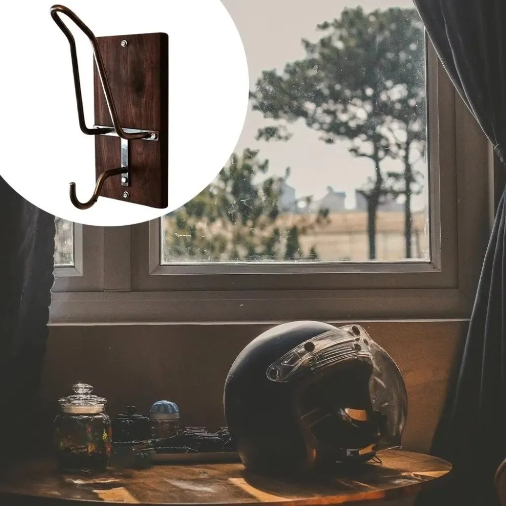 

Multi-functional Motorcycle Helmet Holder with Screws Steel Wall Mount Rack Sturdy Convenient Helmet Hanger Helmets Display