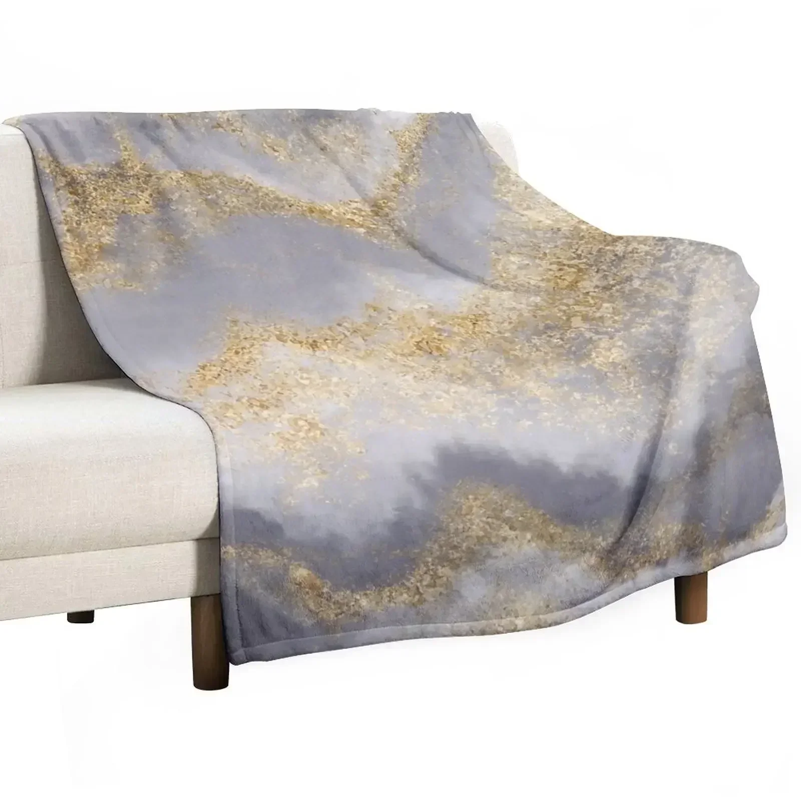 

New White Geode on Winter Grey Throw Blanket Blankets Sofas Of Decoration Plaid on the sofa Loose Blankets