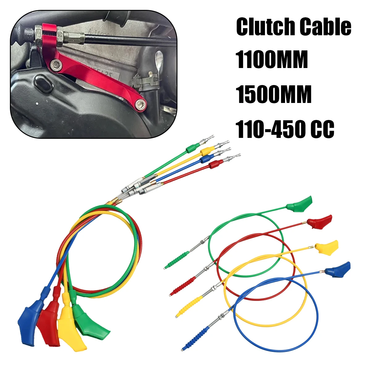 Motorcycle Clutch Cable Adjuster Dirt Bike 1100mm 1500mm 43