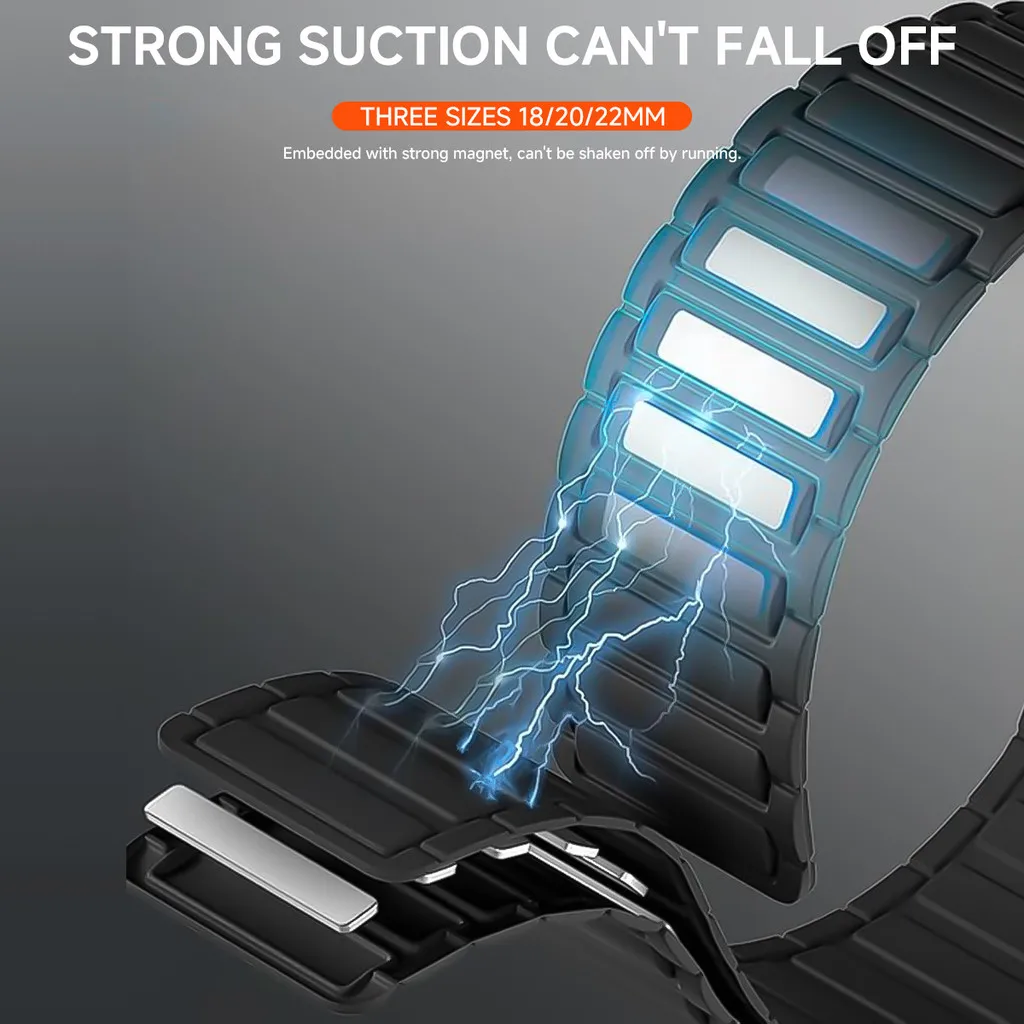 22 مللي متر الفرقة المغناطيسية ل Redmi ساعة 5 نشط 5 لايت سيليكون حلقة معصمه سوار ل Redmi ساعة 3 نشط 3 لايت حزام الساعات