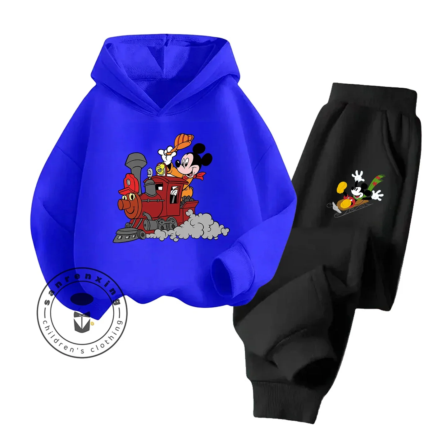 2025 موضة ميكي ماوس 2D الكرتون المطبوعة هوديي مجموعة للأطفال المراهقين بنين بنات عادية رائجة البيع الخريف الشتاء