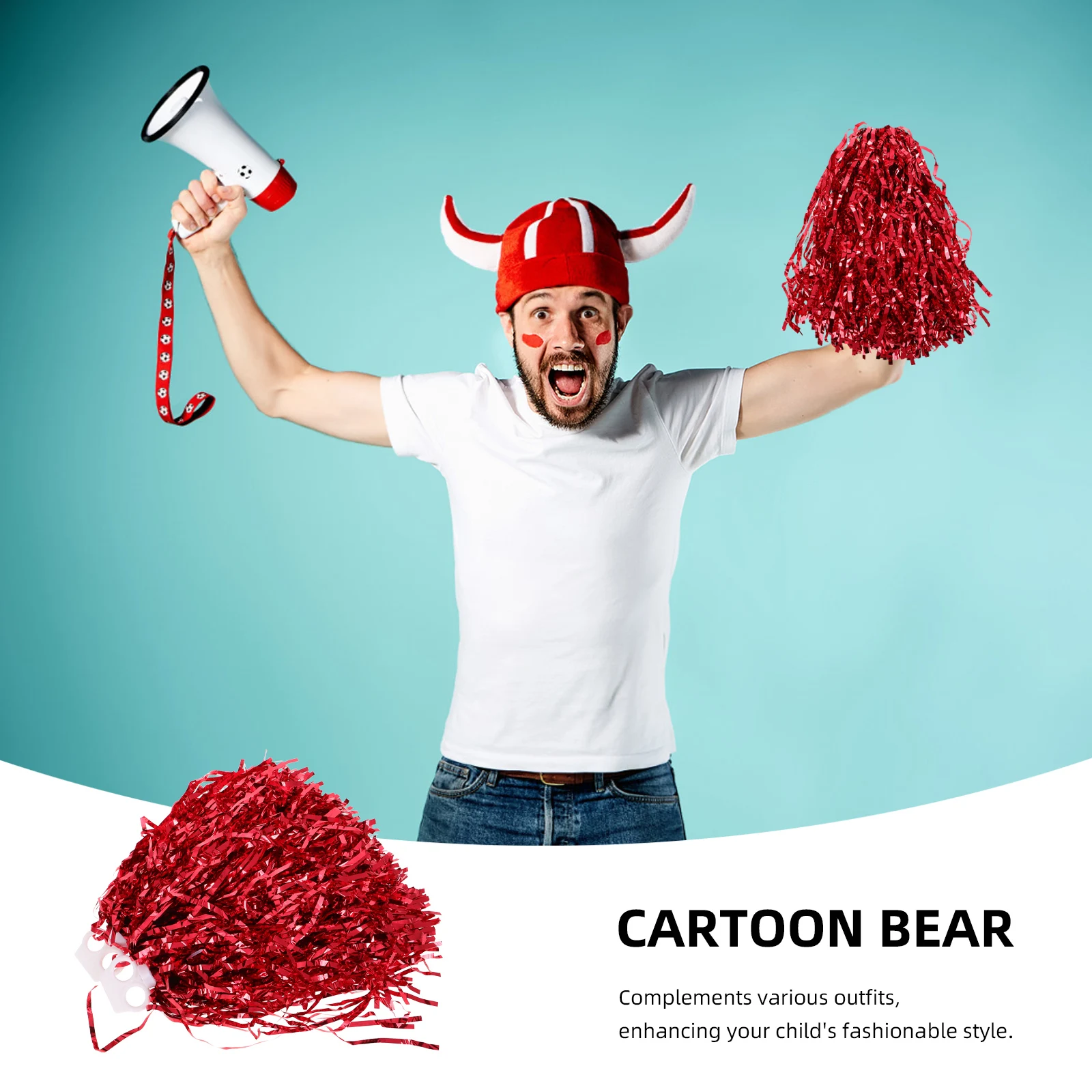 10 قطع التشجيع بوم بومس لون مشرق للرياضة الرقص الهتاف مهرجان الروح قبضة خفيفة الوزن يهتف #3